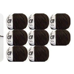 New Ice Yarns Ellenton Brown Acrylic DK 3 Yarn 8 Skeins